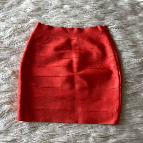 NWT Herve Leger x Forever 21 Bandage Skirt in Orange - Picture 3 of 9
